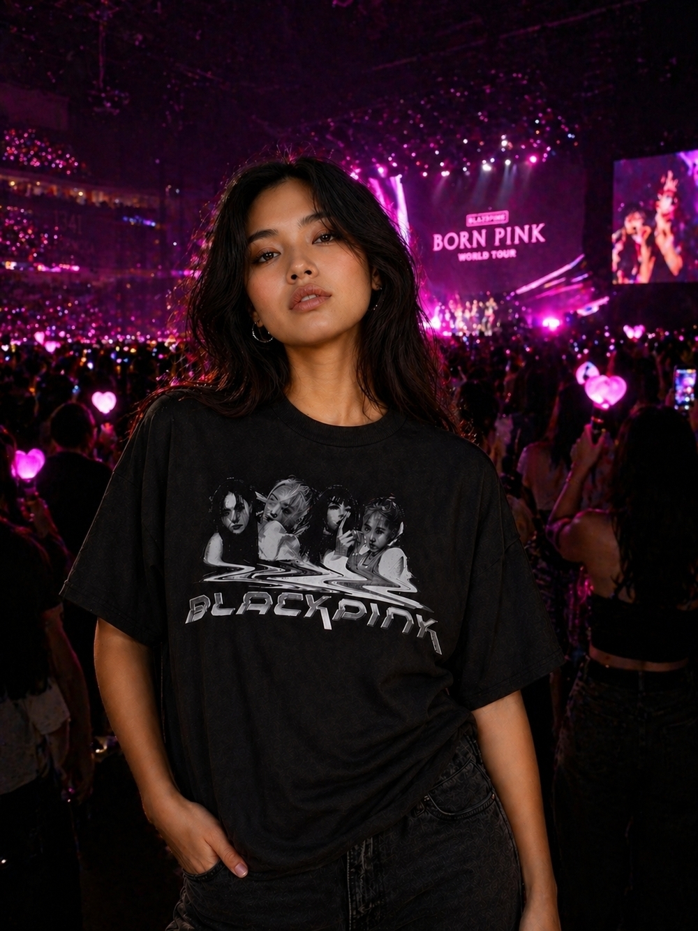 H&M Blackpink  Kpop Graphic Band Tee